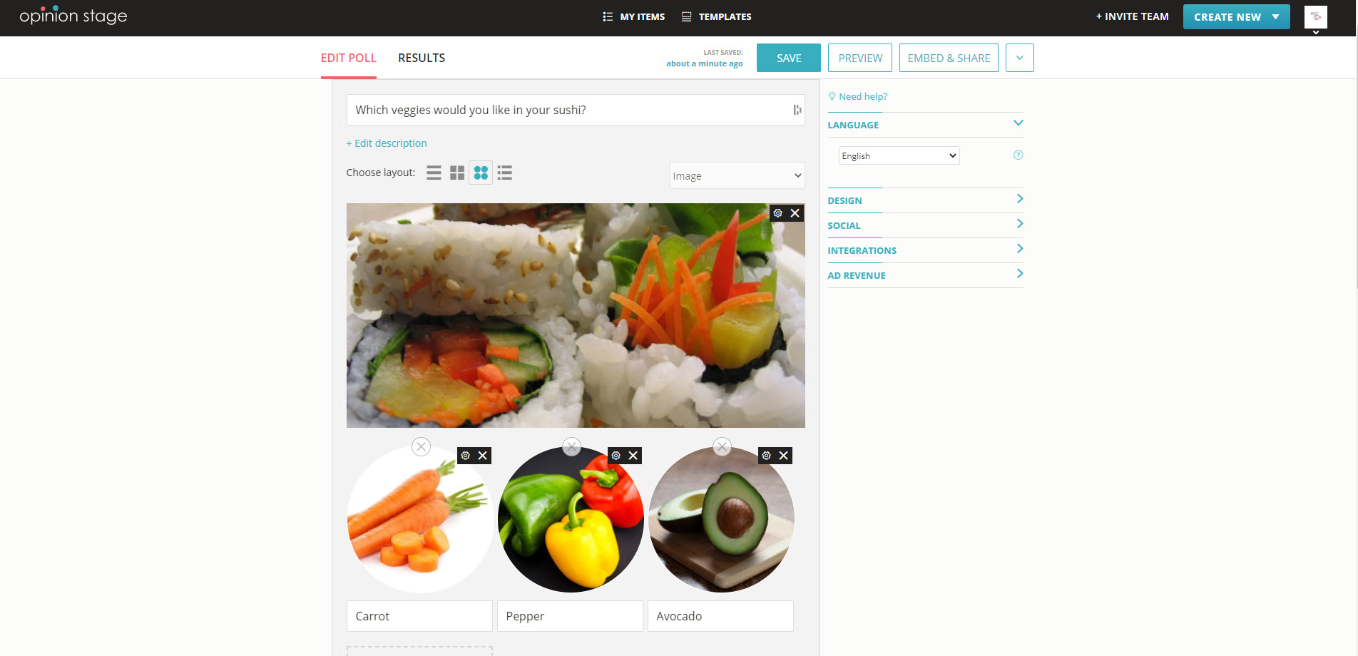 create a poll for wix