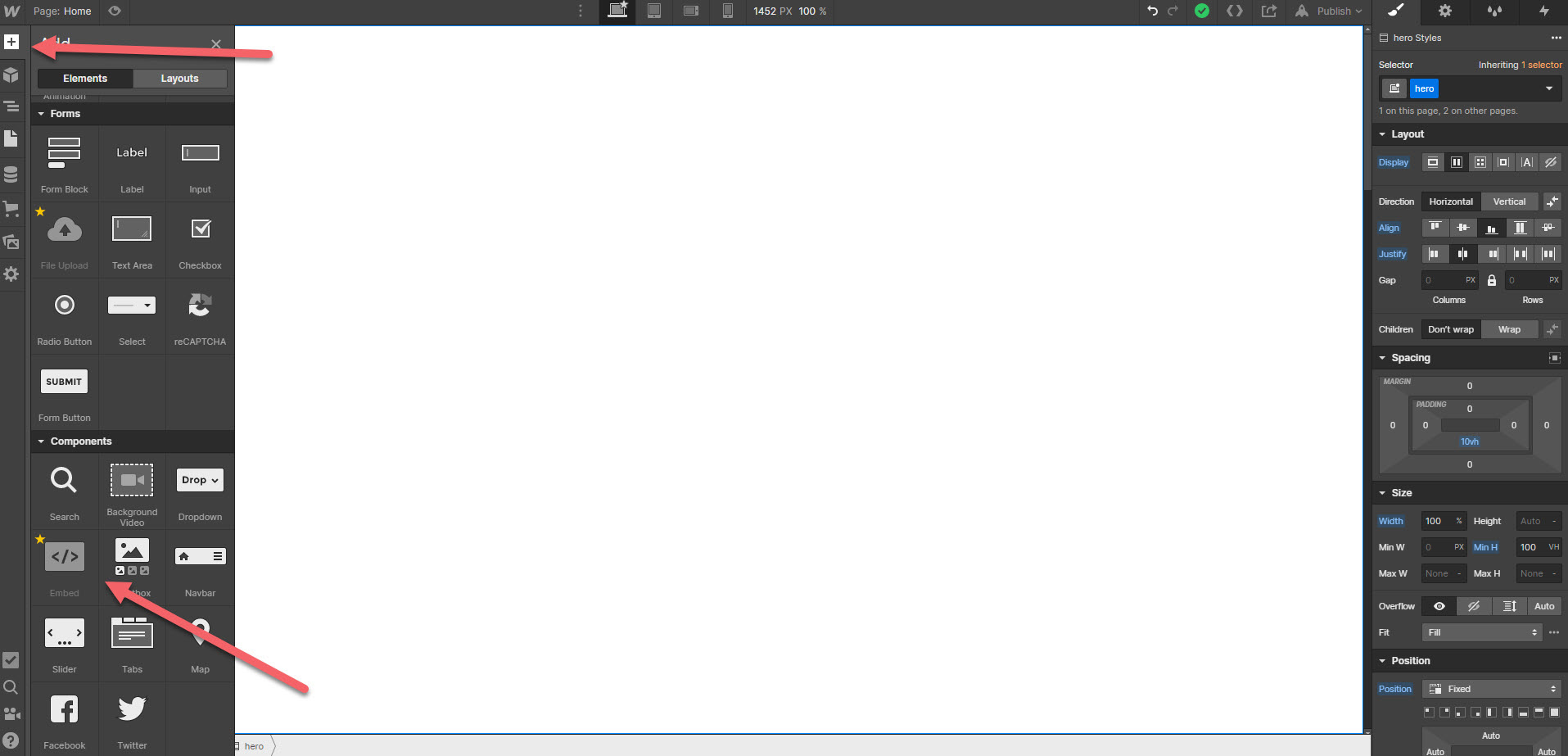 add to webflow