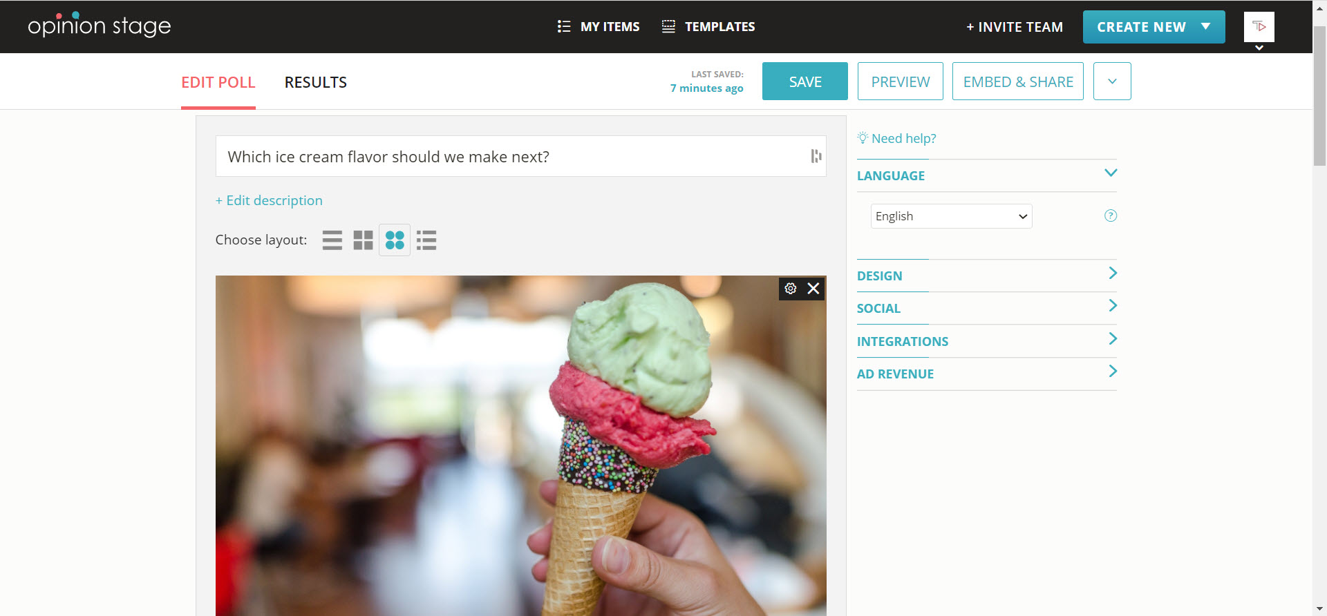 make a Shopify poll